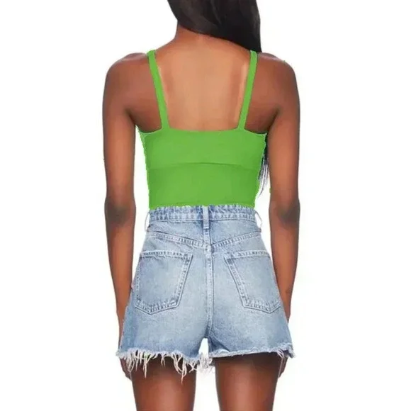 Susana Monaco Sweetheart Neck Camisole in Zing Green, Size S - Picture 2 of 5